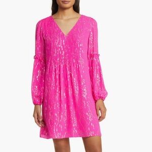 Lilly Pulitzer Cleme Dress Pink Palms